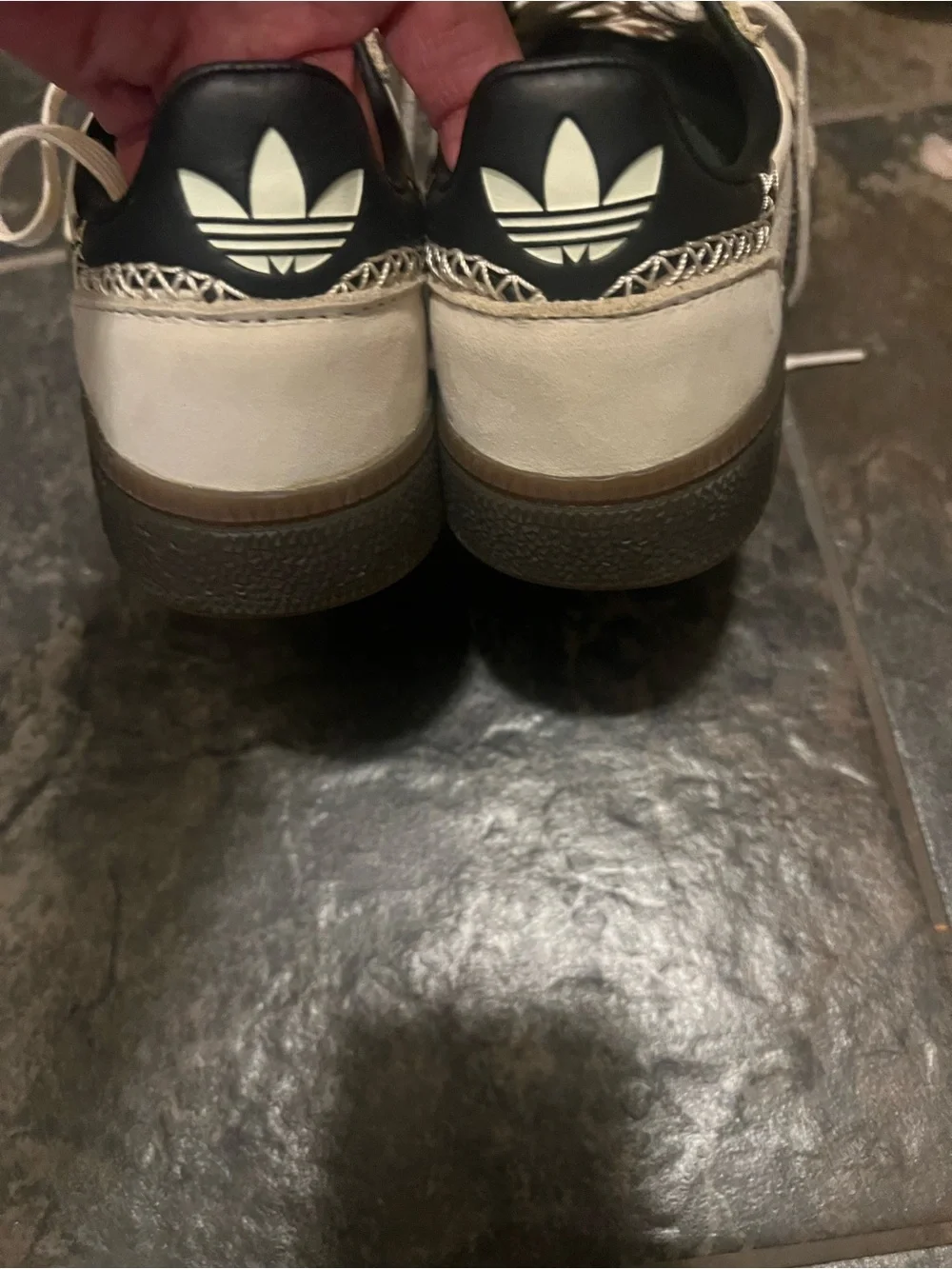 adidas Women's White Sneakers with Black Stripes